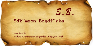 Sámson Bogárka névjegykártya